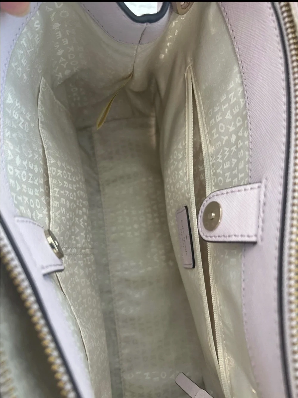 kate spade Pale Pink Structured Satchel with Gold Hardware